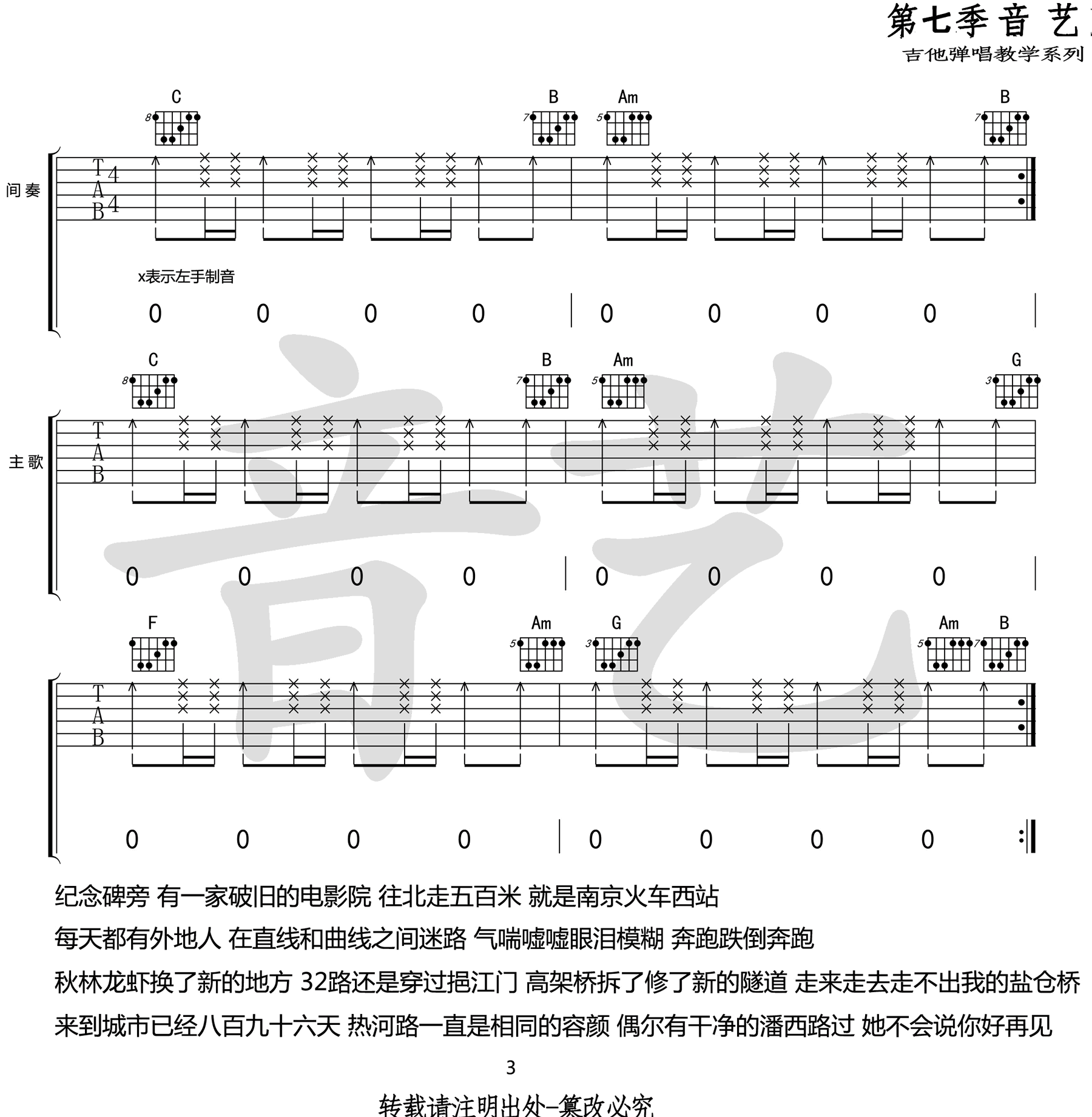 热河吉他谱 - 李志 - C调吉他弹唱谱 - 琴谱网